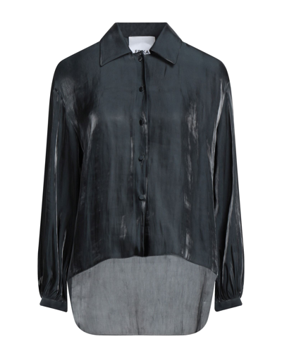 Shop Erika Cavallini Woman Shirt Steel Grey Size 2 Polyester