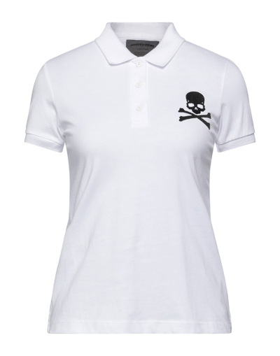 Shop Philipp Plein Woman Polo Shirt White Size Xs Cotton