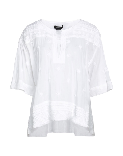 Shop Isabel Marant Woman Top White Size 8 Cotton