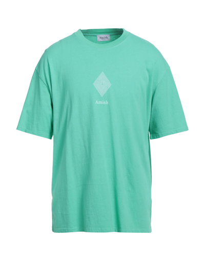 Shop Amish Man T-shirt Green Size S Cotton
