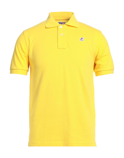 Shop K-way Man Polo Shirt Yellow Size M Cotton