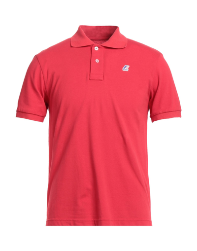 Shop K-way Man Polo Shirt Red Size Xxl Cotton