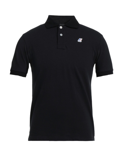 Shop K-way Man Polo Shirt Black Size M Cotton