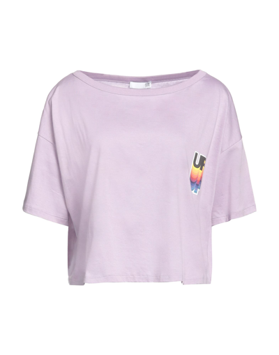 Shop Douuod Woman T-shirt Lilac Size S Cotton In Purple