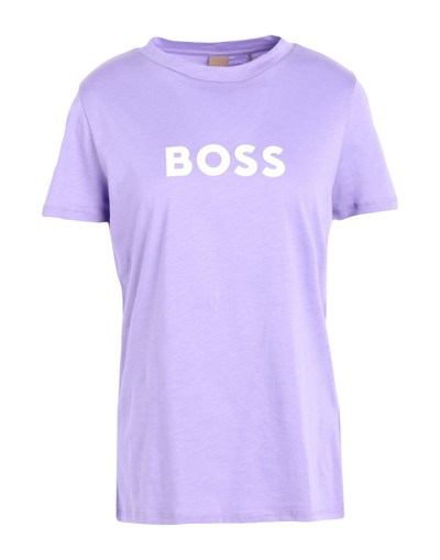 Shop Hugo Boss Boss Woman T-shirt Light Purple Size Xs Cotton