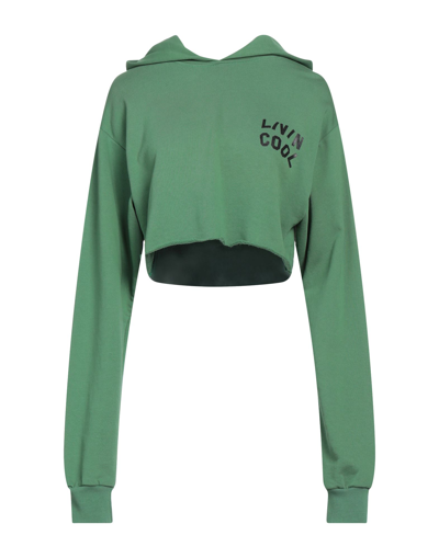 Shop Livincool Woman Sweatshirt Green Size M Cotton