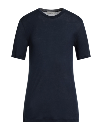 Shop Laneus Man T-shirt Midnight Blue Size S Cotton