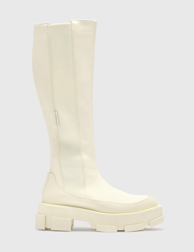 Shop Both Gao Platform Knee Boots In White