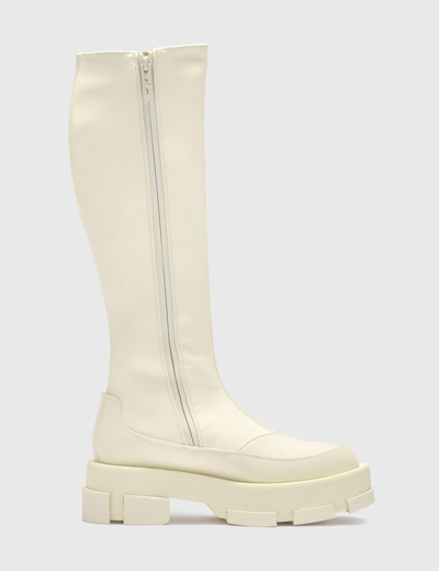 Shop Both Gao Platform Knee Boots In White