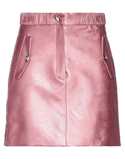 Shop La Semaine Paris Woman Mini Skirt Pink Size 4 Polyurethane, Viscose