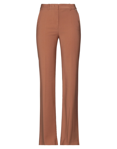 Shop Nenette Woman Pants Camel Size 12 Rayon, Polyester In Beige