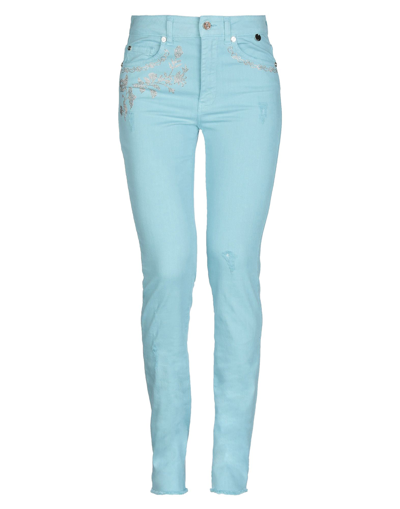 Shop Blugirl Blumarine Woman Jeans Sky Blue Size 28 Cotton, Elastane