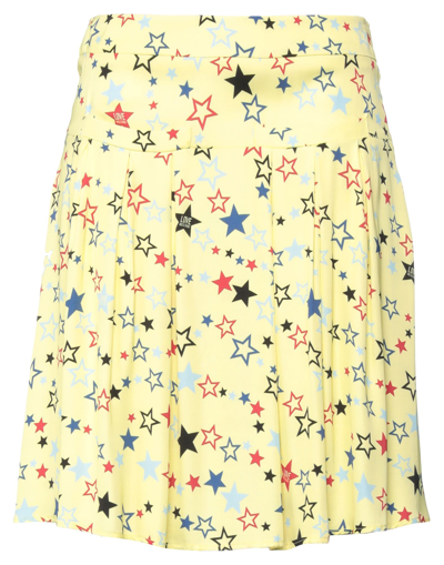 Shop Love Moschino Woman Mini Skirt Yellow Size 6 Viscose