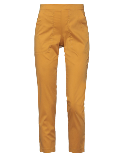 Shop Hopper Woman Pants Ocher Size 4 Cotton, Nylon, Elastane In Yellow