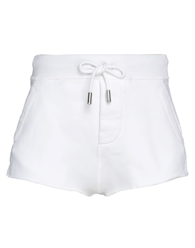 Shop Dsquared2 Woman Shorts & Bermuda Shorts White Size Xs Cotton, Elastane