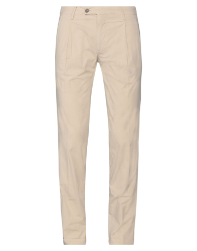 Michael Coal Man Pants Beige Size 36 Cotton, Elastane In Beige
