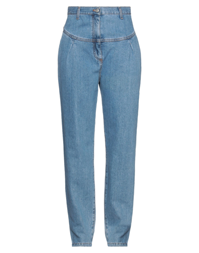 Shop Vicolo Woman Jeans Blue Size Xs Cotton