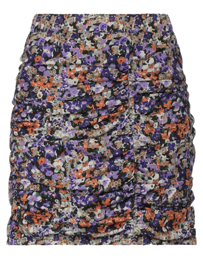 Shop Odi Et Amo Woman Mini Skirt Purple Size L Polyester, Elastane