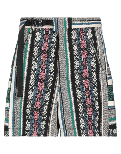 Shop Sacai Man Shorts & Bermuda Shorts Black Size 4 Cotton