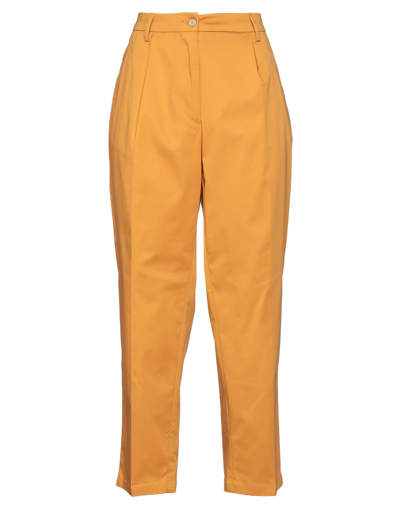 Shop Michael Coal Woman Pants Apricot Size 31 Cotton, Elastane In Orange