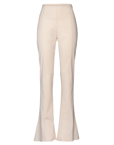 Shop Jacquemus Woman Pants Beige Size 8 Wool, Elastane