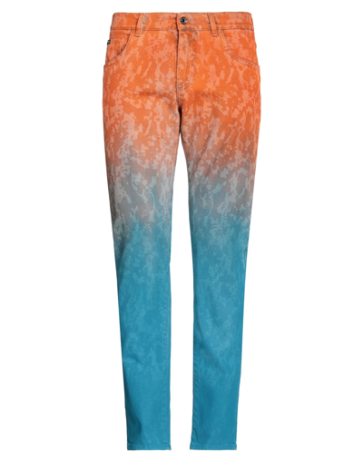 Shop Dolce & Gabbana Man Jeans Orange Size 36 Cotton, Elastane
