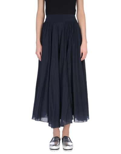 Shop European Culture Woman Maxi Skirt Midnight Blue Size L Cotton, Lycra