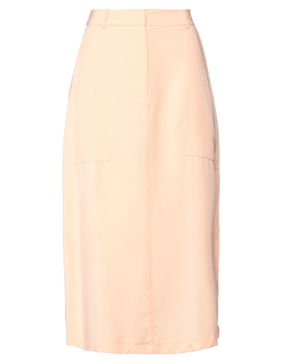 Shop Closet Woman Midi Skirt Apricot Size 8 Lyocell, Viscose In Orange