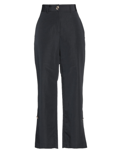 Shop Ottod'ame Woman Pants Black Size 12 Polyamide, Linen, Cotton, Acetate, Viscose