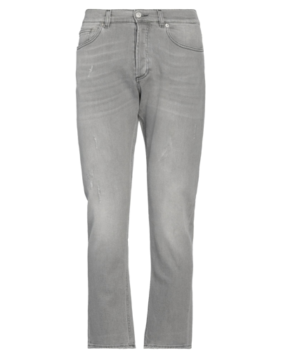 Shop Mauro Grifoni Grifoni Man Jeans Grey Size 36 Cotton, Elastane