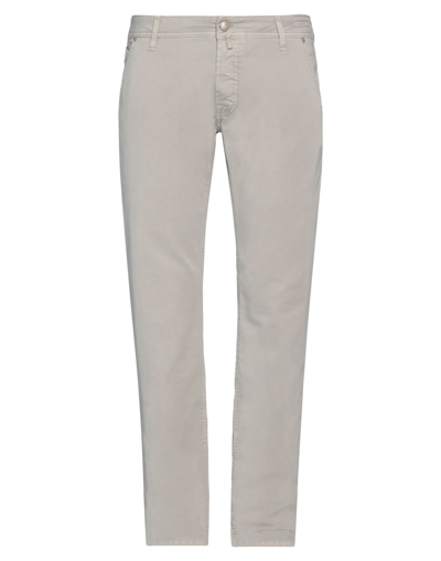 Shop Jacob Cohёn Man Pants Light Grey Size 40 Cotton, Elastane