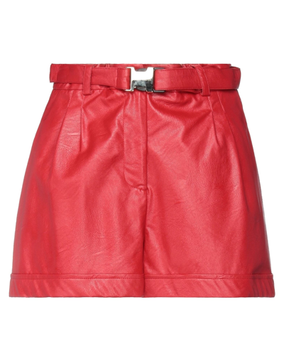 Shop Nora Barth Woman Shorts & Bermuda Shorts Red Size 8 Polyester, Polyurethane