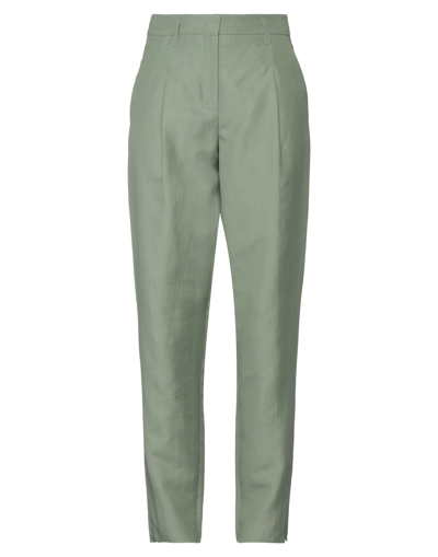 Shop Dorothee Schumacher Woman Pants Sage Green Size 6 Polyester, Linen
