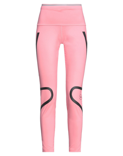 Shop Adidas By Stella Mccartney Woman Leggings Pink Size L Recycled Polyester, Elastane