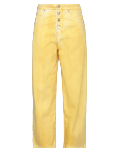 Shop Department 5 Woman Jeans Yellow Size 25 Cotton, Elastane