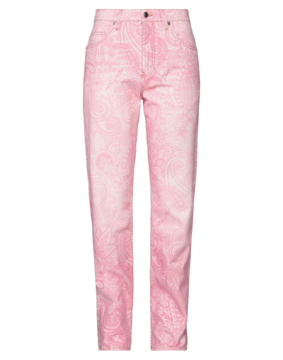 Shop Etro Woman Jeans Pink Size 29 Cotton