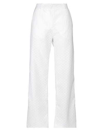 Shop Cecilie Bahnsen Woman Pants White Size 8 Cotton, Polyester, Polyamide
