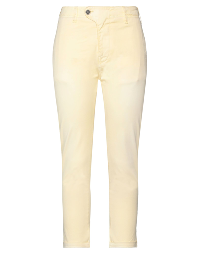 Shop Cycle Woman Pants Yellow Size 27 Cotton, Elastane