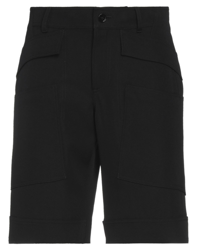 Shop Burberry Man Shorts & Bermuda Shorts Black Size 32 Virgin Wool