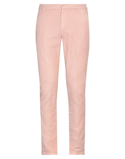 Shop Dondup Man Pants Blush Size 34 Cotton, Linen, Elastane In Pink