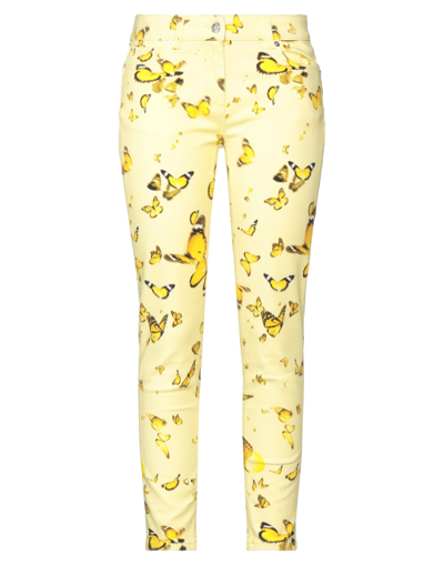 Shop Blumarine Woman Jeans Yellow Size 10 Cotton, Elastane