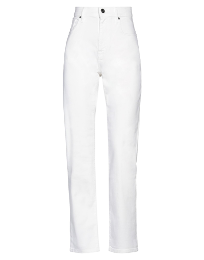 Shop Jacob Cohёn Woman Jeans White Size 30 Cotton, Elastomultiester, Elastane, Polyester