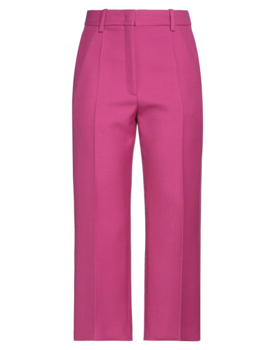 Shop Valentino Garavani Woman Pants Fuchsia Size 2 Virgin Wool, Silk In Pink