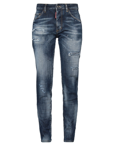 Shop Dsquared2 Woman Jeans Blue Size 10 Cotton, Elastomultiester, Elastane