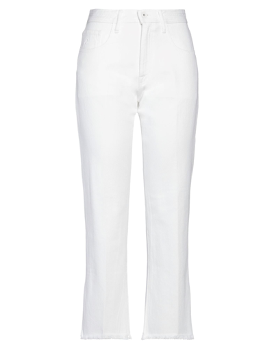 Shop Jacob Cohёn Woman Jeans White Size 31 Cotton, Polyester