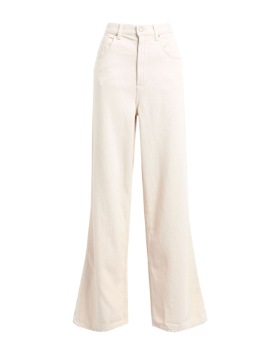 Shop Topshop Woman Jeans Ivory Size 26w-34l Cotton In White