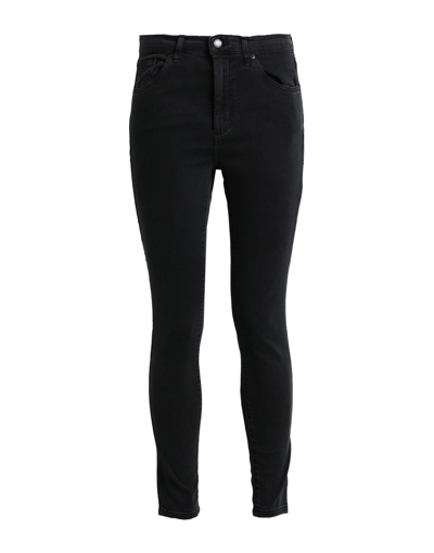 Topshop Woman Jeans Black Size 32w-32l Cotton, Polyester, Elastane In Black
