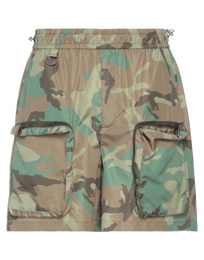 Shop Dolce & Gabbana Man Shorts & Bermuda Shorts Military Green Size 36 Polyester, Polyamide