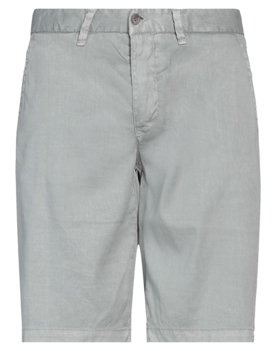 Shop Blauer Man Shorts & Bermuda Shorts Light Grey Size 33 Linen, Cotton, Elastane