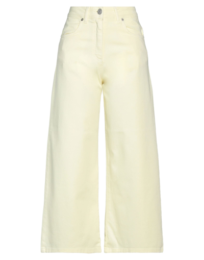Shop Exte Woman Jeans Light Yellow Size 10 Cotton, Elastane
